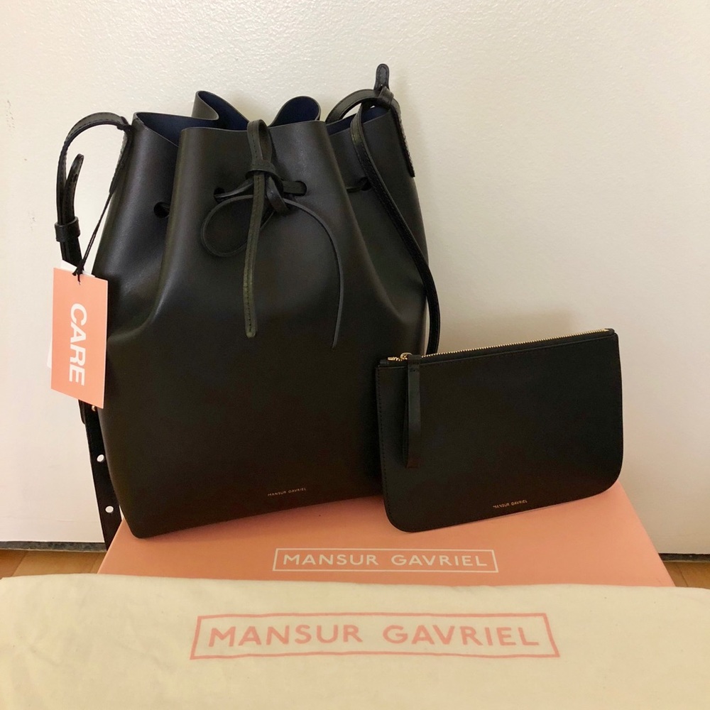 Mansur Gavriel Large Black Bucket Bag